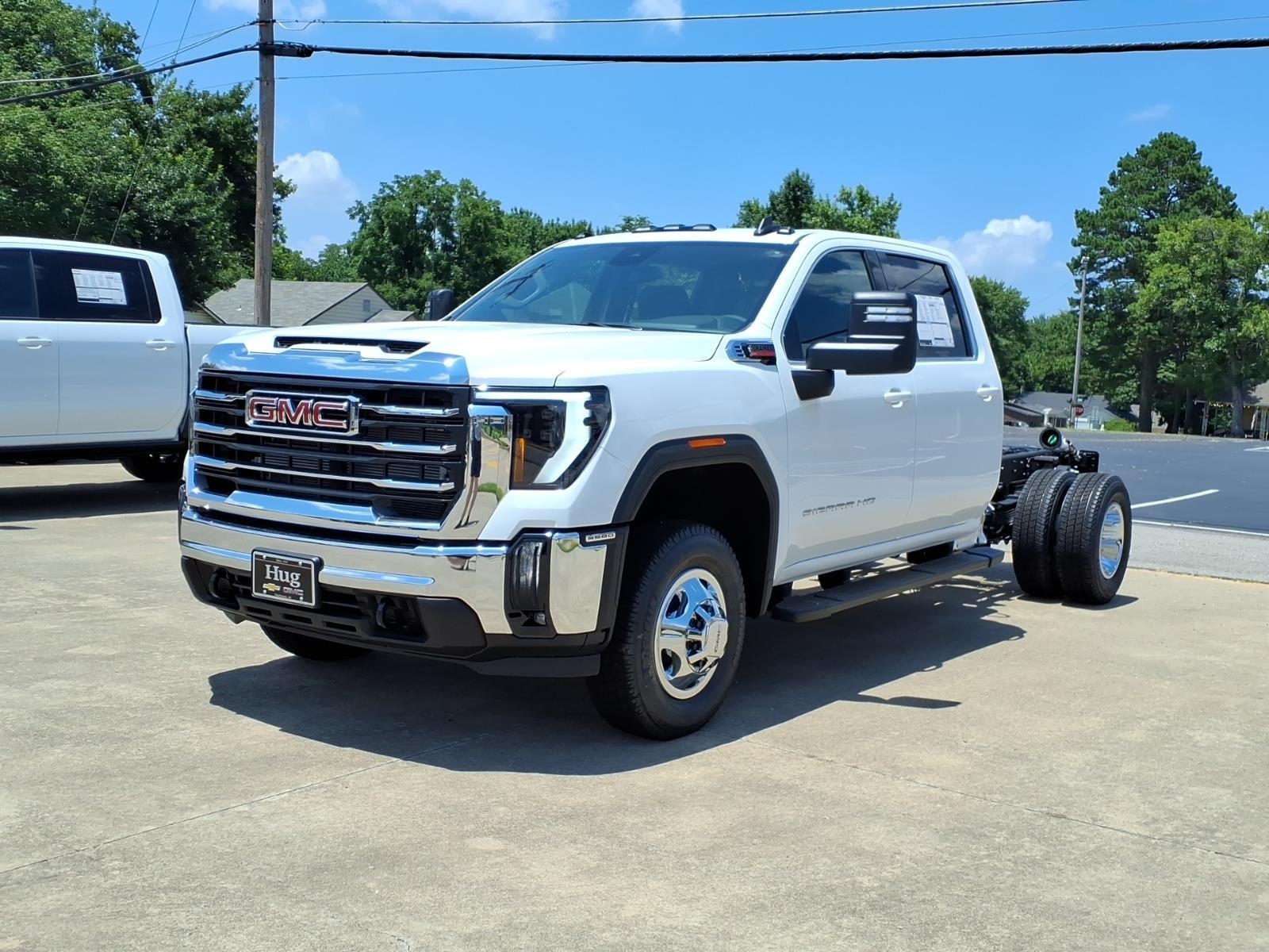 2026 GMC Sierra 3500 HD Chassis Cab SLE in Summit White — front three-quarter view
