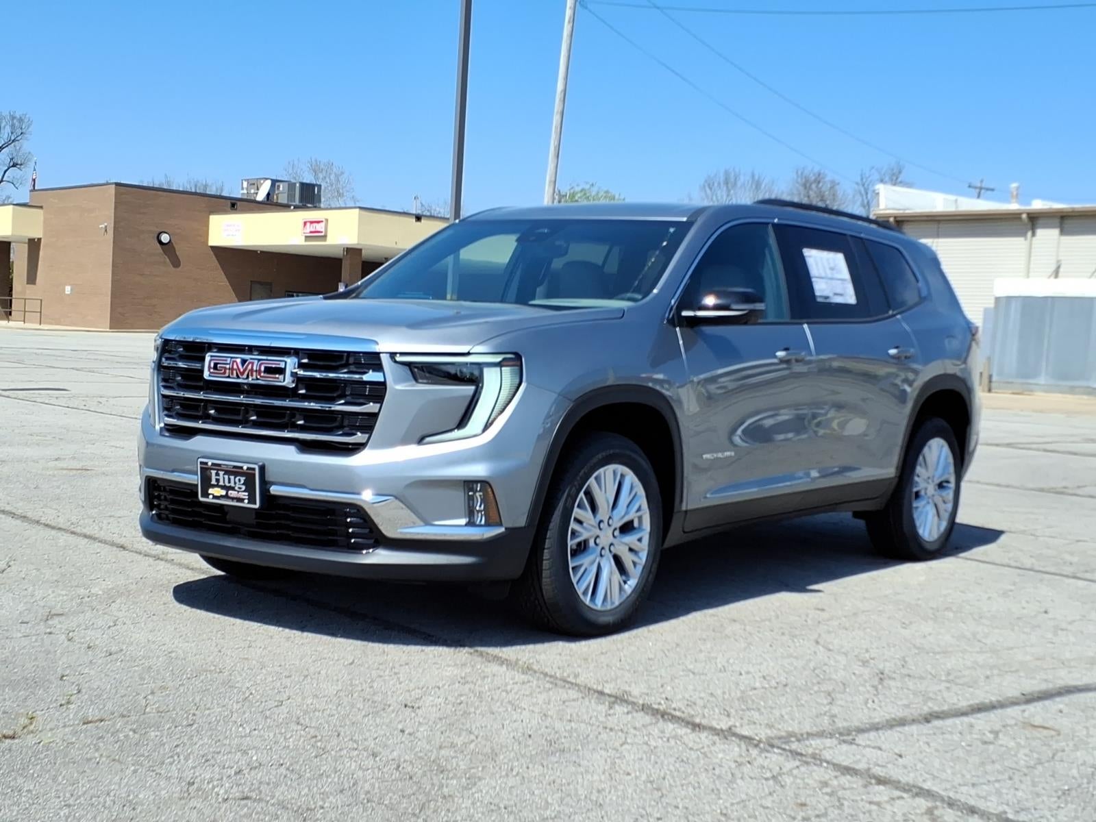 2026 GMC Acadia Elevation in Sterling Metallic — front three-quarter view